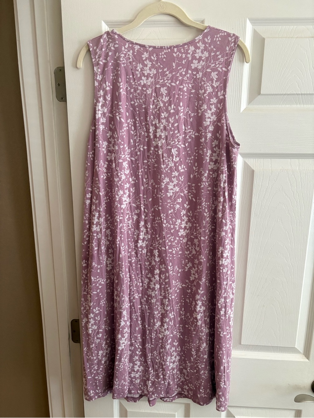 Garnet Hill twist front sleeveless nightgown sleepwear tencel lyocell cotton XL - Picture 2 of 5